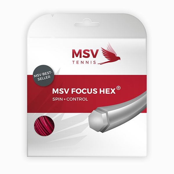 MSV Focus HEX® Tennis String 12m 1,18mm red